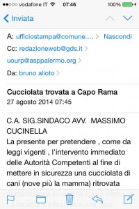 Nota inviata al Sindaco, agli organi di informazione e ad altre autorità