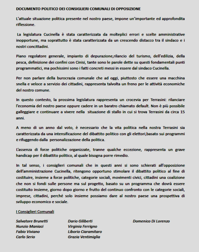 documento opposizione